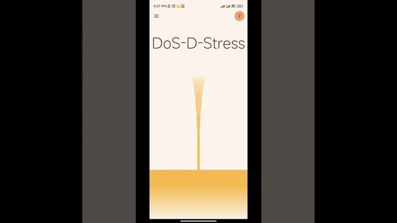 Title card from the DoS D-Stress project video