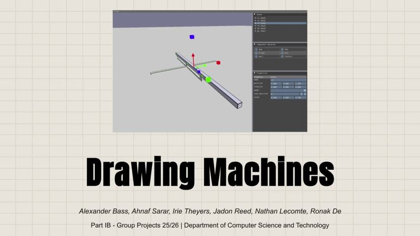 Title card from the Drawing Machines project video