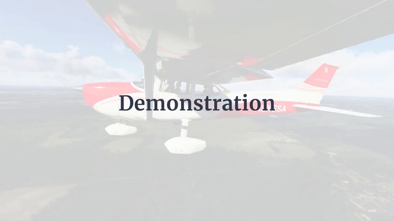 Title card from the Instrument Landing App project video