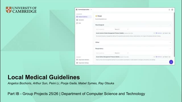 Title card from the Local Medical Guidelines project video
