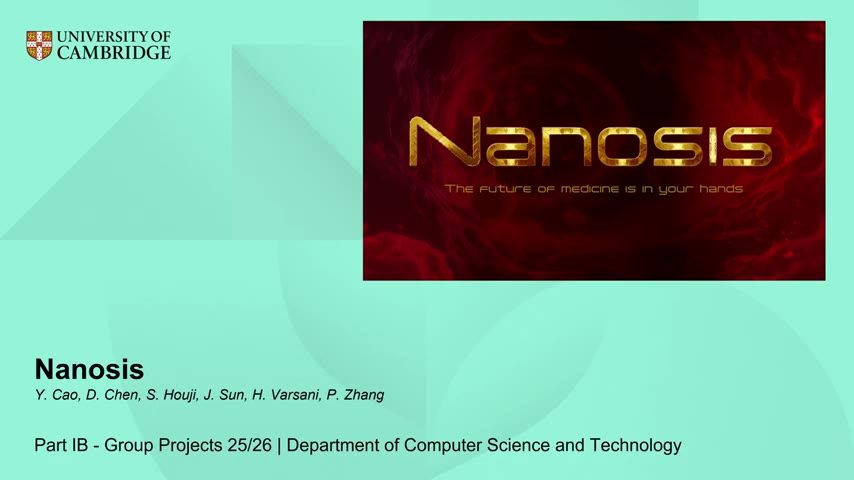 Title card from the Nanosis A Nanomedicine Design Puzzle project video