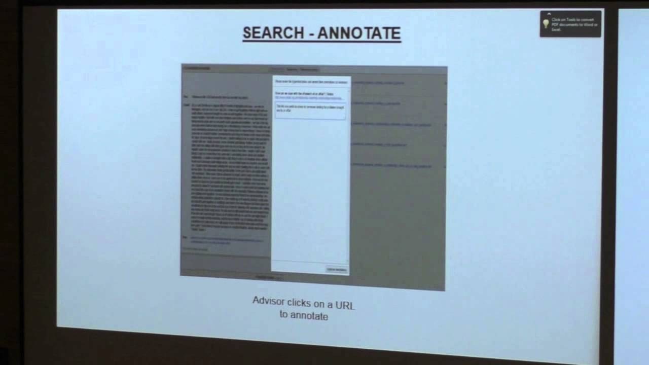 Title card from the Online advice assistant project video