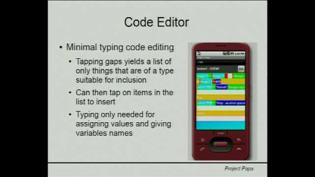 Title card from the Phone Programming for Children project video