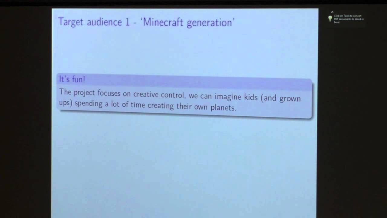 Title card from the Planet Builder project video