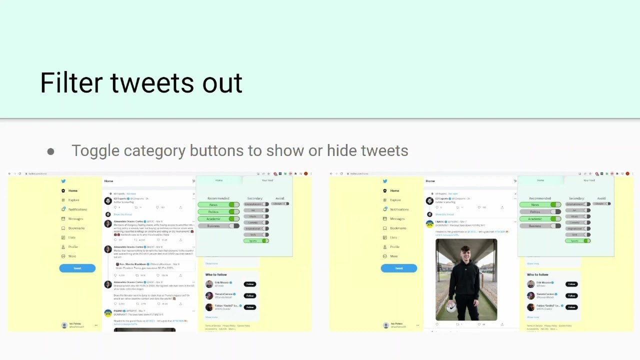 Title card from the Social Media Wellbeing Filter project video