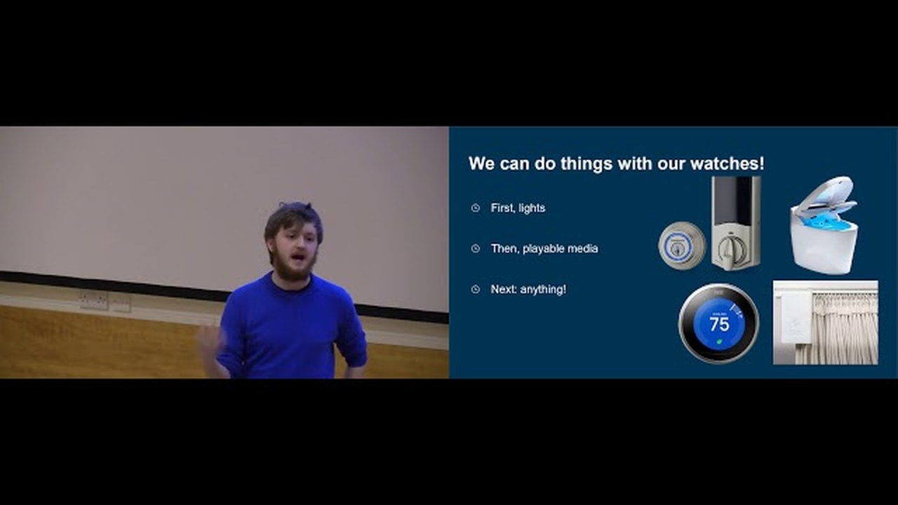Title card from the Wearable house control project video