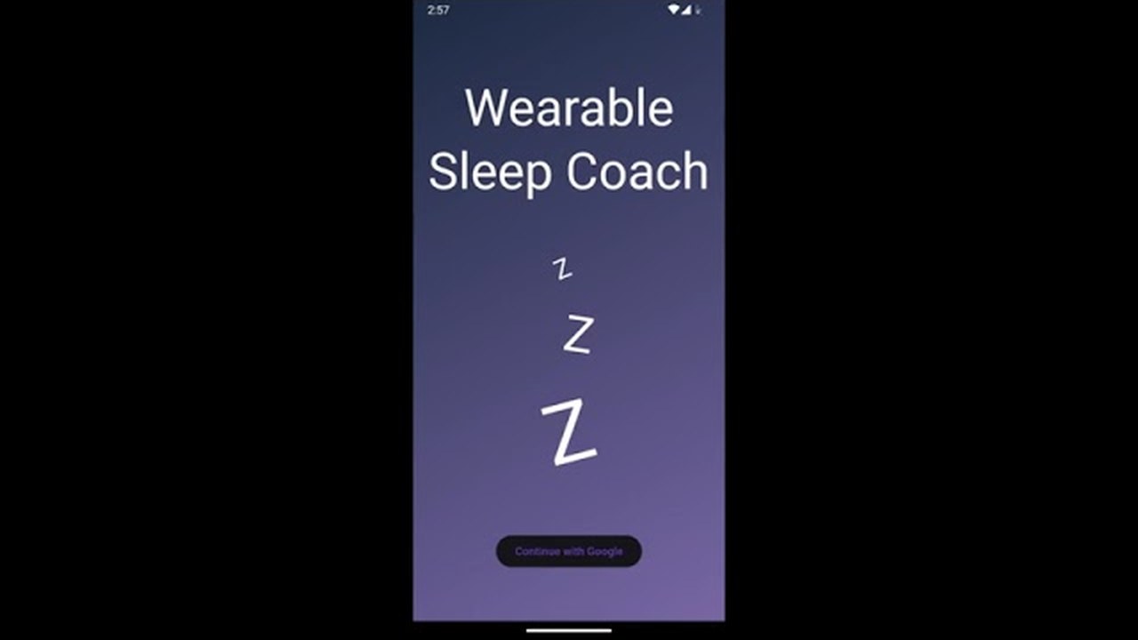 Title card from the Wearable Sleep Coach project video